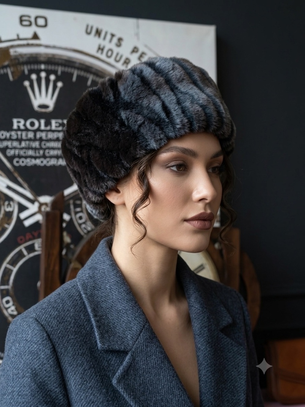 Gray Faux Fur Russian Hat - Women Accessories